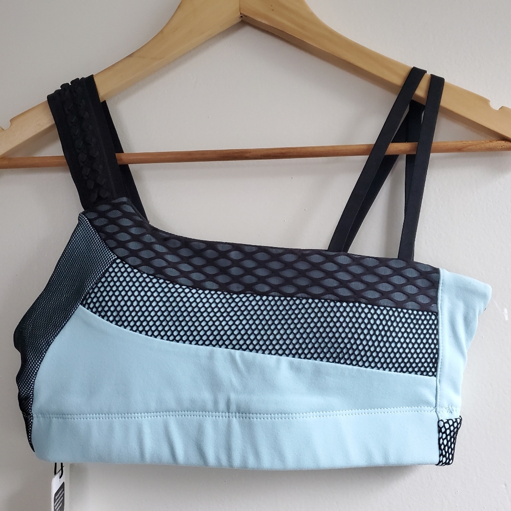 New Lukka Lux Chamber Sports Asymmetrical Niche Mid Impact Sports Bra NWT Small - Picture 12 of 15